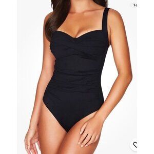 NWT Sea Level Twist Front One-Piece Swimsuit in Black, Size 6